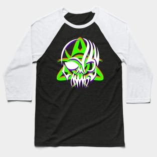 Tribal Skull Baseball T-Shirt